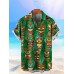 Men's Hawaiian Tiki Icon Print Short Sleeve Shirt