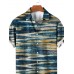 Men's Abstract Graphic Print Breathable Casual Short Sleeve Shirt